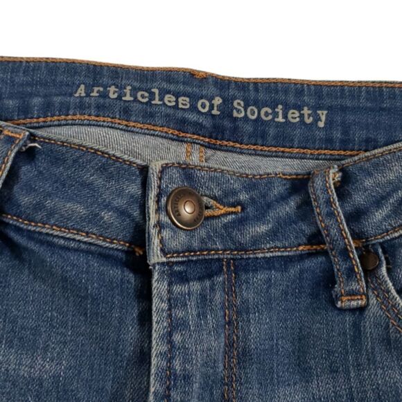 Articles Of Society Jeans Size 30 Shannon East lake Stretch Distressed Straight - Picture 5 of 6